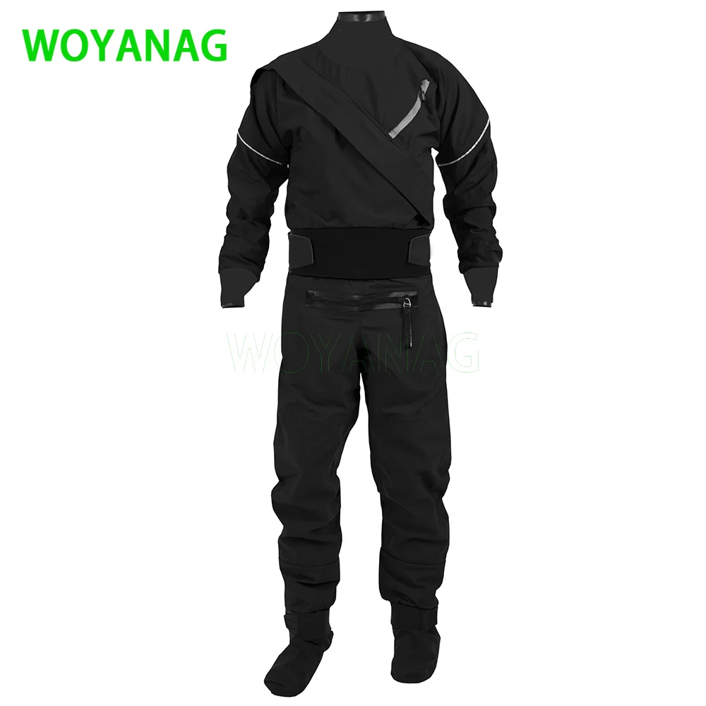 Kayak Dry Suits For Men Latex Cuff Splash Collar Flatwater Paddling Gasket Neck and Wrist