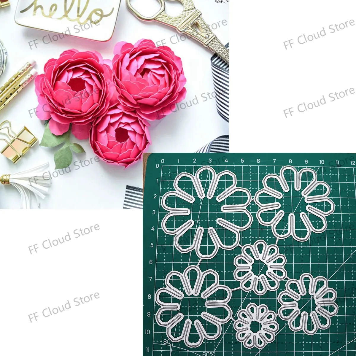 Flowers Metal Cutting Dies Stencil Scrapbook Album Stamp Paper Card Embossing De