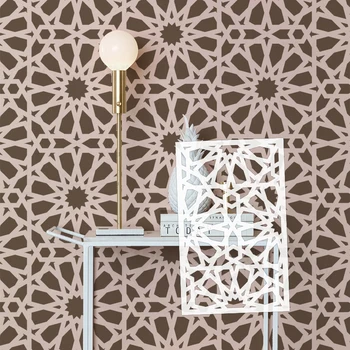 30cm - 70cm Wall Stencil For Painting Decorative Template To Paint Decor Decors Putty Geometric Islamic Muslim Ornaments S015