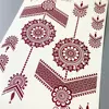 Waterproof Henna Tattoo Stickers for Women Flower Instant Fake Tattoo for Hand Temporary Tattoos for Wedding Party Festival 5