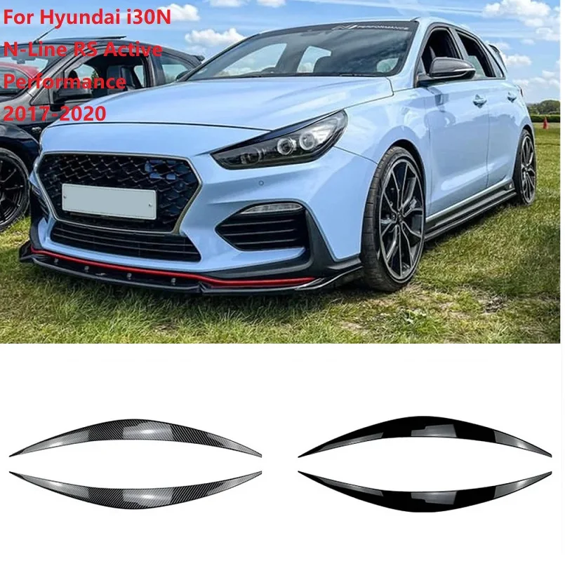 

3D наклейки для Hyundai i30N N-Line RS Active Performance 2017-2020 2X Auto Evil передняя фара для бровей и век, тюнинг из АБС-пластика, глянцевые