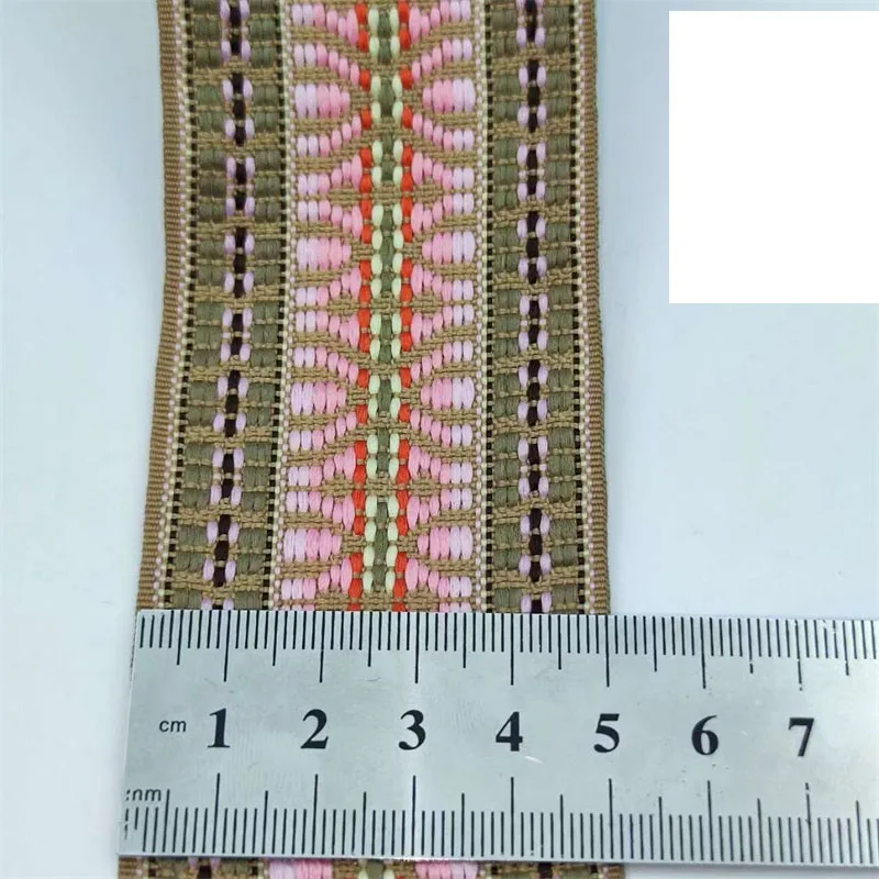 Luxurious 5cm Jacquard Embroidered Lace Fabric Ribbon for DIY Crafting and Fashion