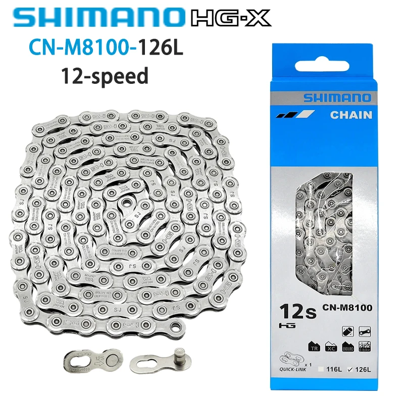 SHIMANO DEORE XT HG Bike Chains HG53 HG54 HG601 HG701 HG901 M8100 M7100 For MTB 9/10/11/12 Speed 116/126L