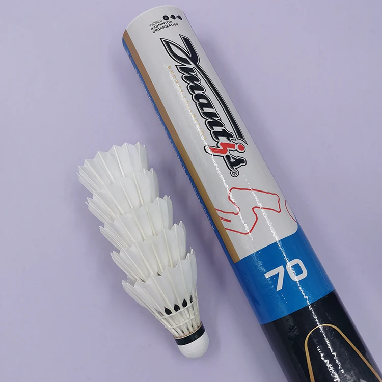 Dmantis D70 BWF Approved Professial Goose Feather Badmint Shuttlecock 12Pcs Internatial Tournament Grade_voghion.com