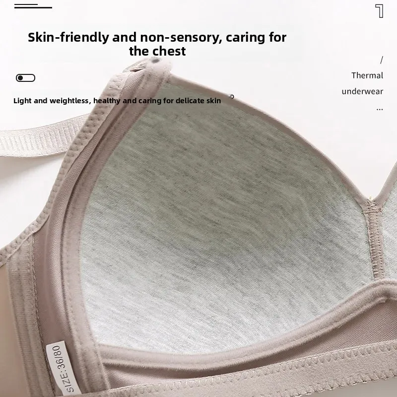 ملابس داخلية نسائية مريحة تسمح بمرور الهواء مقاس كبير، حمالة صدر رفيعة ذات سطح أملس للسيدات بمقاسات كبيرة