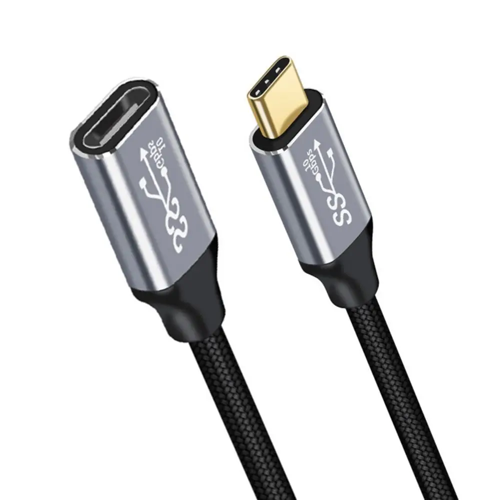 Cable de carga rápida PD de 100W, Cable de extensión USB 3,1 Gen 2 tipo C macho a hembra, Cable de vídeo 4K @ 60HZ, 10Gbps