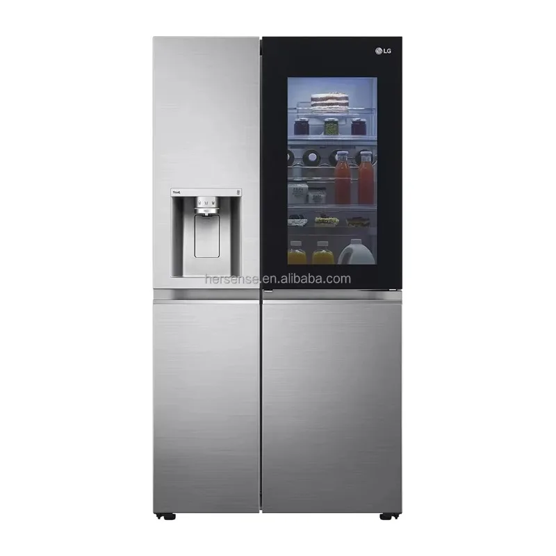 635L Premium Window Refrigerator French Door Clear Spacious Design Energy Saving Inverter Large Side-by-Side Stock