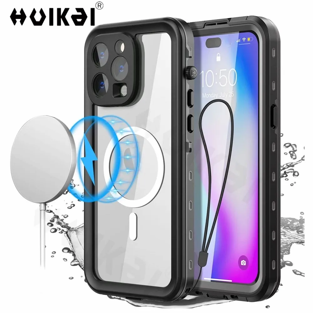 Funda impermeable para iPhone 14 Pro, a prueba de caídas, a prueba de  golpes, IP68, con protector de pantalla integrado, carcasa resistente y