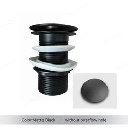 Enhanced Bathroom Sink Stopper and Drain Cover with Overflow Option (Matte Black)