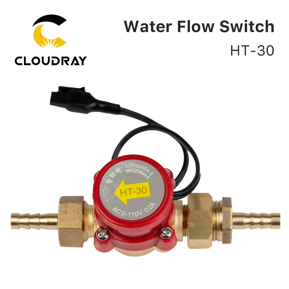 Cloudray Wasserdurchflussschalter-Sensor 8/10/12 mm HT-30 schützen für CO2-Lasergravur-Schneidemaschine