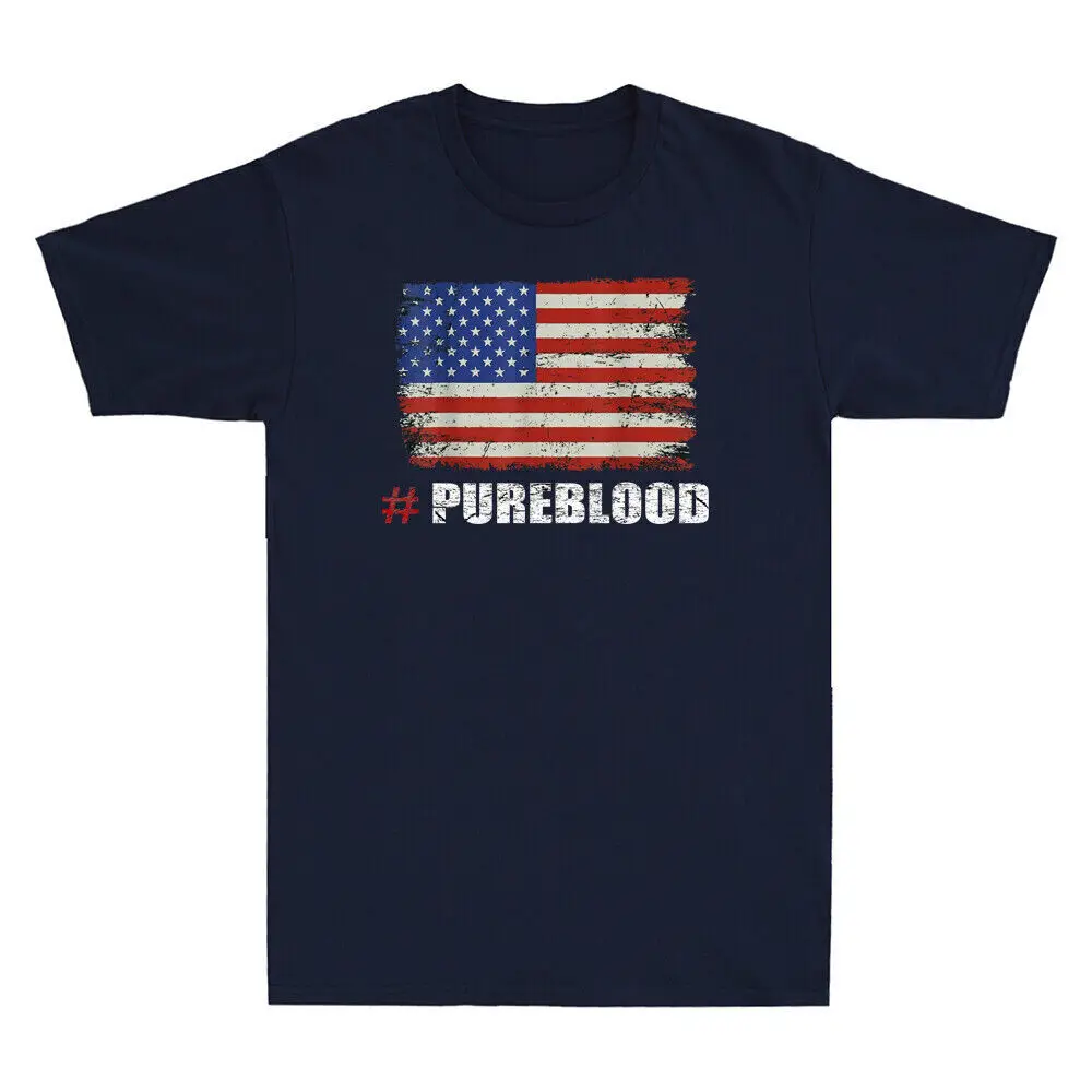 

Чистый кровь Movet # pureкровь свобода Флаг США состаренные винтажные аниме Графические футболки для мужчин женская одежда