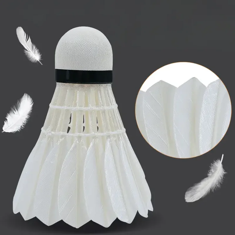 Originale Badminton-Federbälle der Klasse B mit Entenfedern, 12 Stück, strapazierfähig, Geschwindigkeit 77/76, für Indoor- und Outdoor-Training_voghion.com
