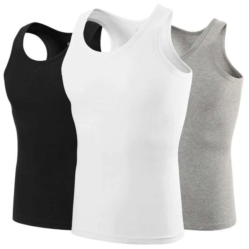 Plus Size Cotton MEN'S Vest Young MEN'S Sexy Sports Fashion Bottoming Vest Middle-aged and Elderly 3XL.4XL cotton vest