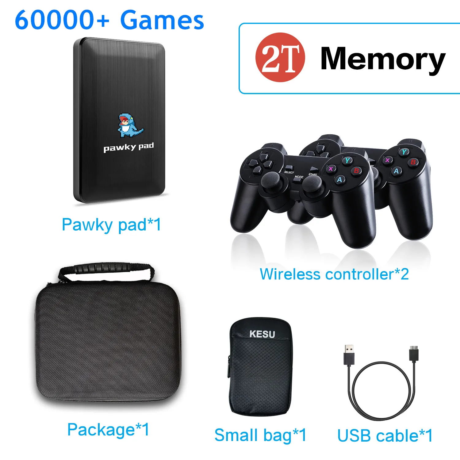 Pawky Box Pad Super Game Console For PSP/PS2/Wii/DC 60000+ Retro Video Games Player For Win PC Laptop Gaming Consoles Machine 