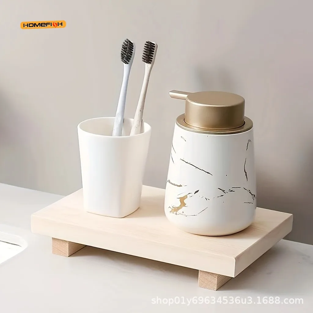 Wooden Square Tray Bathroom Storage Board Decorative Frame - Image 2