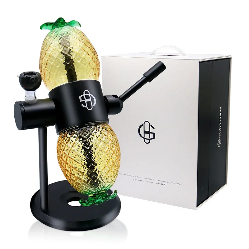 Pineapple Gravity Hookah Metal Glass Arabian Hookah Pipe Smoking Accessories Glass Pipes for Smoking Shisha Pipes Accessories