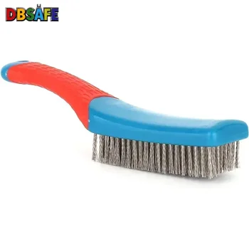 Spazzola metallica in acciaio inossidabile resistente con comoda impugnatura in plastica: perfetta per rimuovere ruggine, scorie di saldatura, sporco e vernice 1