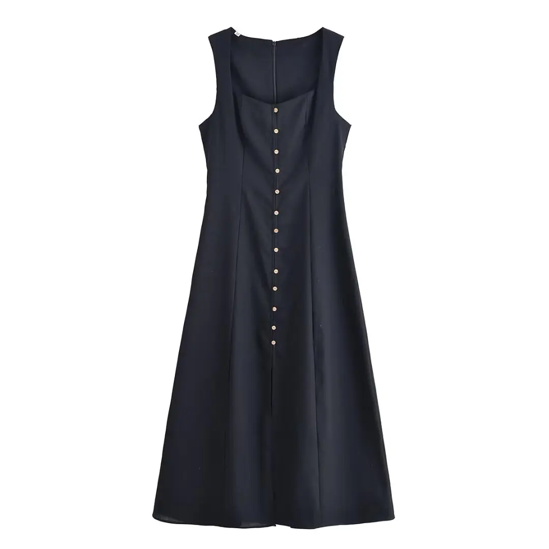 فستان صيفي نسائي جديد من TRAF موديل ETJ 2025، يتمي...