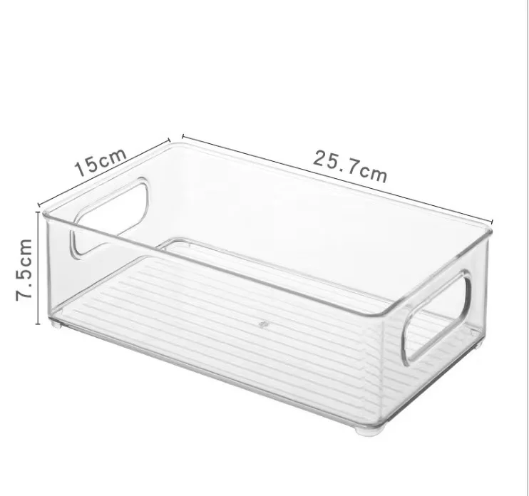 Refrigerador apilable clara Caja de almacenamiento con asas de plástico  profunda Nevera de verificación de los Alimentos y Accesorios de cocina  Organizador de almacenamiento para la nevera, congelador o despensa - China