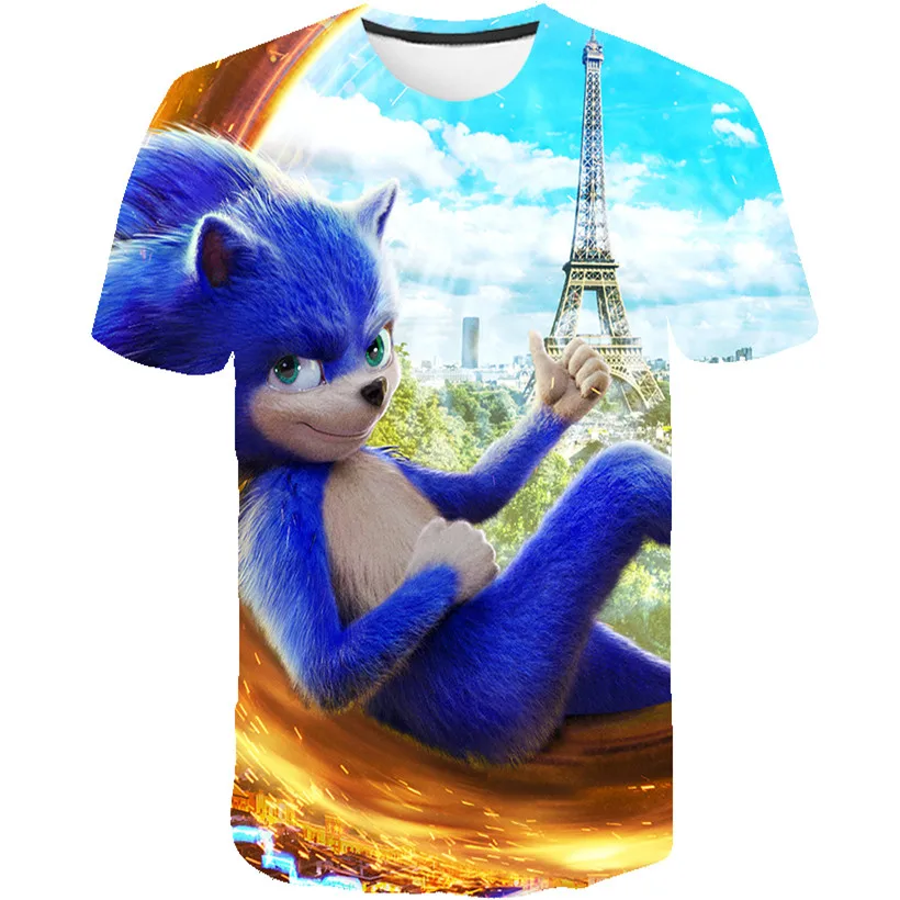 Sonic 3D T Shirt boys girls Children Summer Fashion Short Sleeve Printed Anime T-Shirt Cool Tops Tees Boy Girl Kids Clothing roblox t shirt