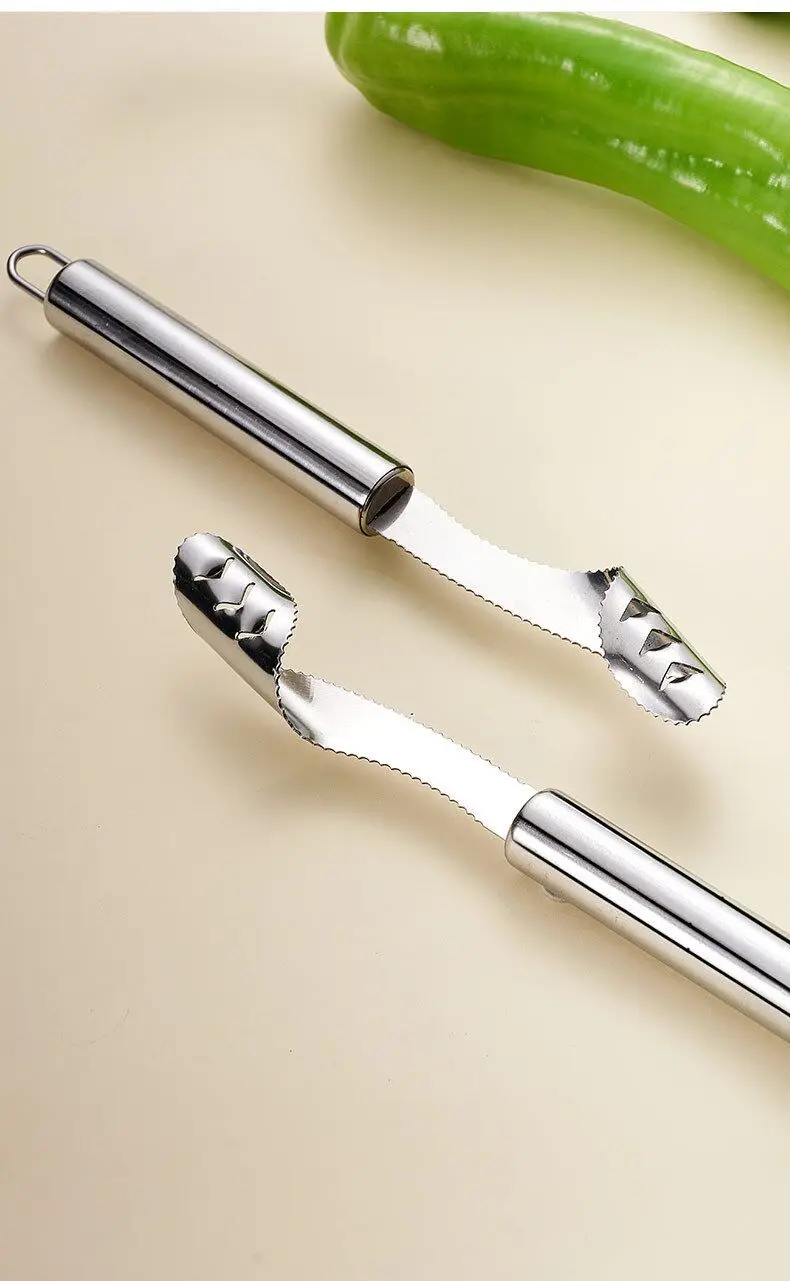 Description Picture 5 of itemStainless Steel Corer Chili Corer Bitter Gourd Seed Remover Core Digging Knife Green Pepper Cutter Seed Digging Tool Kitchen