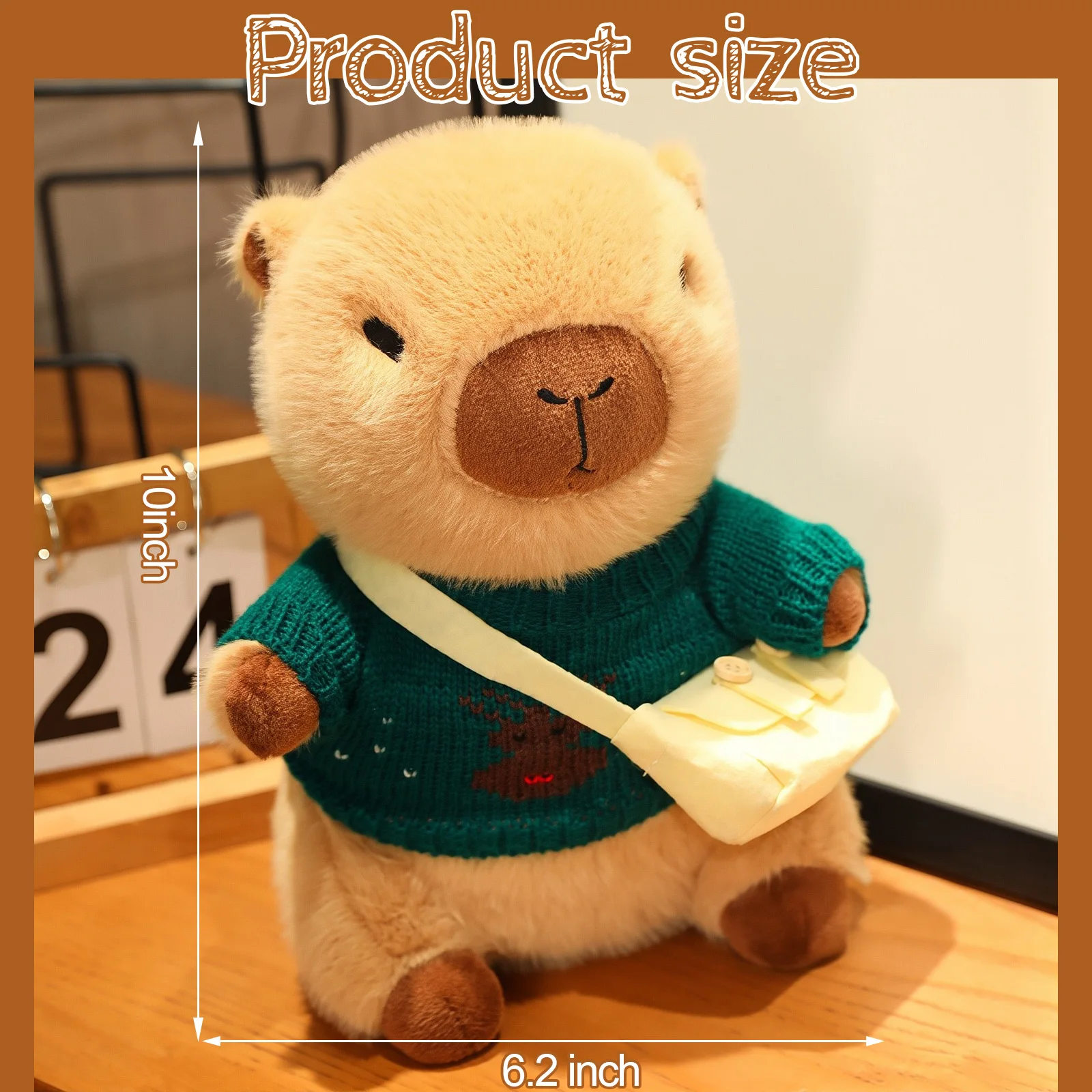 Capybara Plush Toys with Clothes Fashion Sweater DIY Capybara Doll Clothes Cartoon Accessories Dress-Up Soft Stuffed Animal Doll