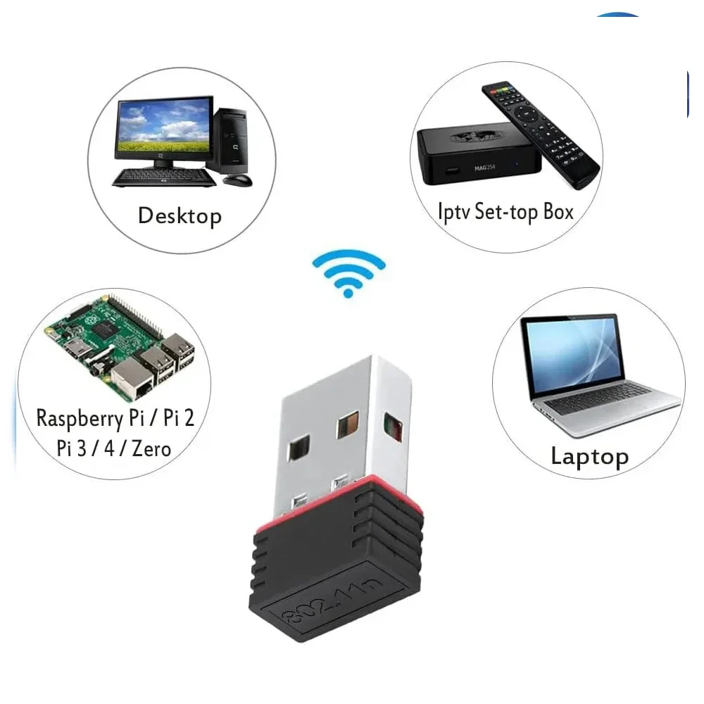 미니 WiFi 어댑터 드라이버가 필요 없는 네트워크 신호 수신기 데스크탑 컴퓨터용 USB 플러그 앤 플레이 - 편리하고 빠른 연결성