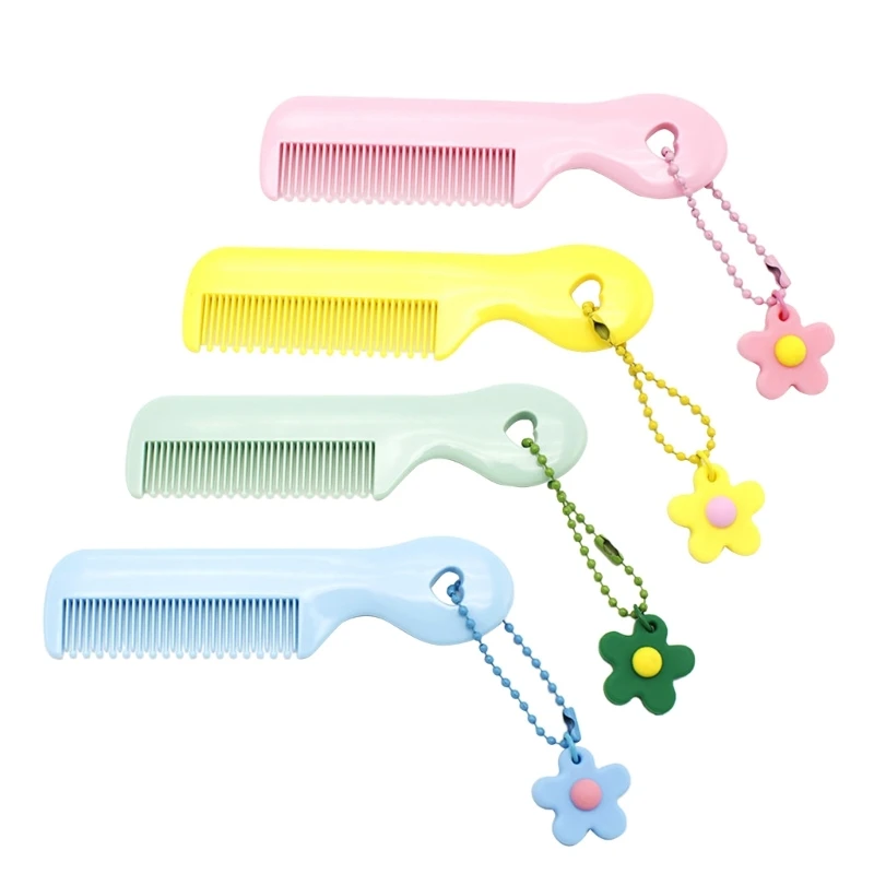 Ins Mini Comb for Baby Girl Boy Small Koran Cartoon Animal Floral Protable Hair Brushes Little Girl Kid Hair
