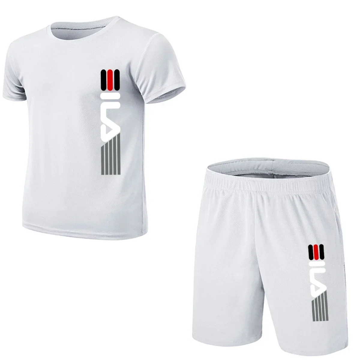 

Костюм спортивный мужской оверсайз из футболки с коротким рукавом и шортов