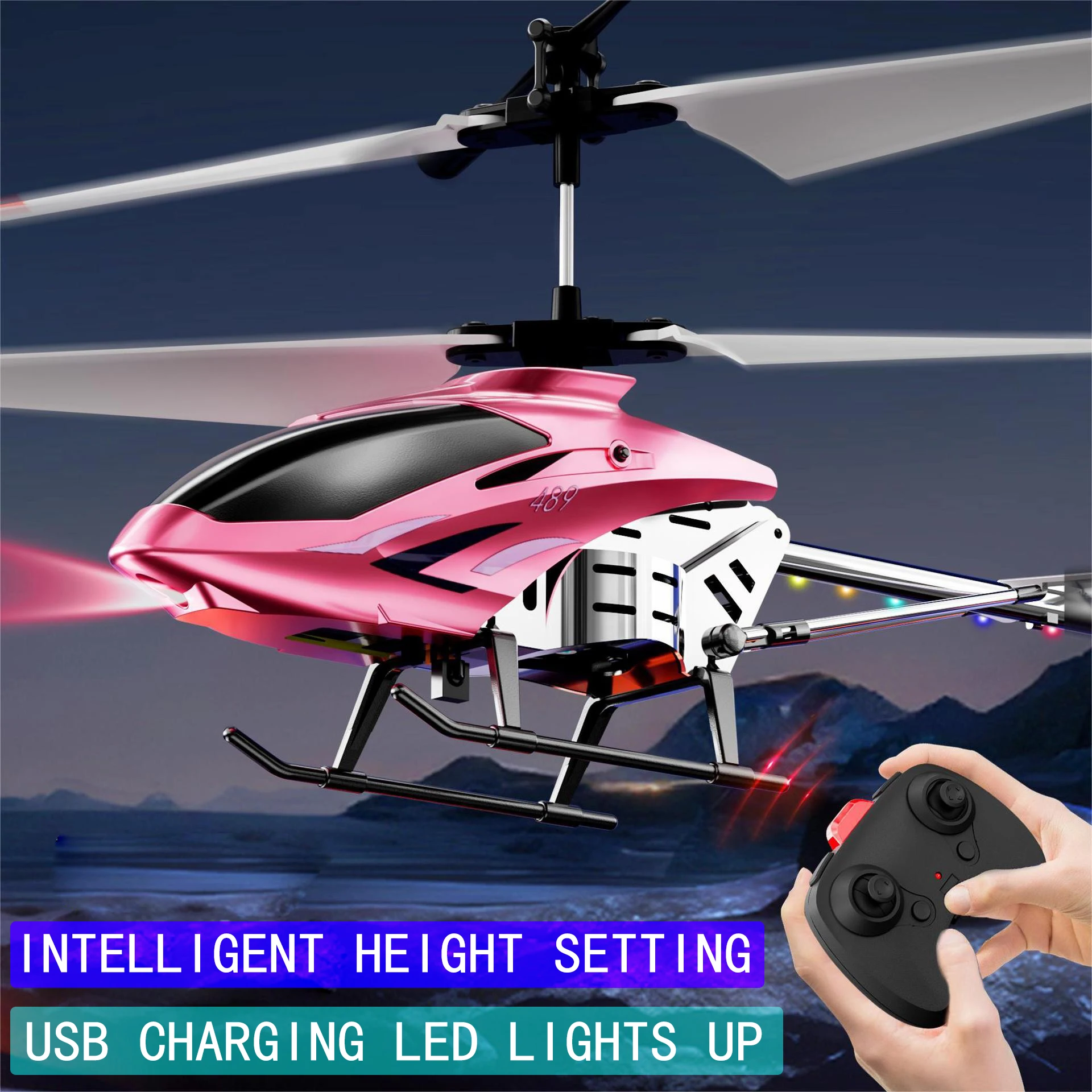 Drone Hélicoptère Télécommandé 2.4G pour Enfant, 3.5 Canaux, Résistant aux Chocs