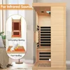 Sauna Room Indoor Far Infrared Saunas Home Canadian Hemlock 1420W Low-EMF Dry Saunas Single Person Spa with Oxygen Bar 2