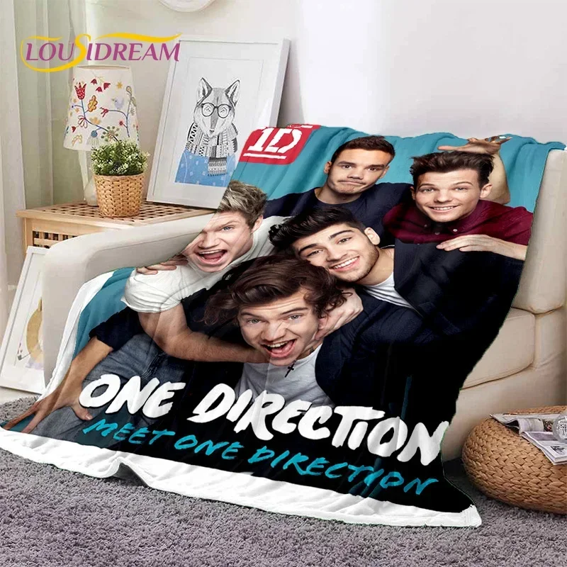 2025 Rock-One Direction Combinatio 1D Star Soft Blanket,Soft Throw Blanket for Home Bedroom Bed Sofa Picnic Travel Cover Gift 5