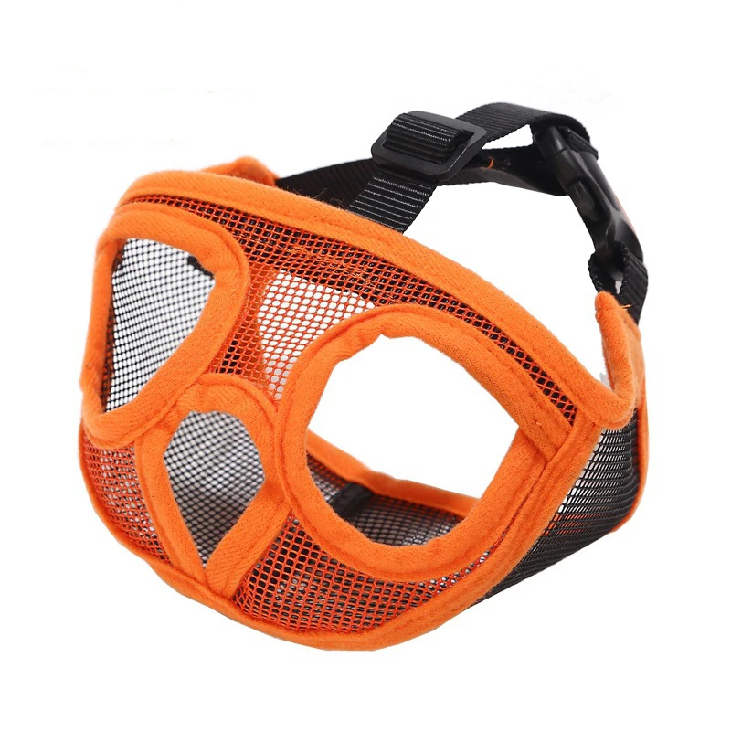 Short Mouth Pet Dog Muzzles Adjustable French Bulldog Pug Breathable Anti-Barking Dog Muzzle