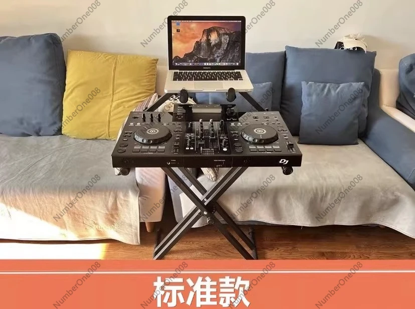 DJ 턴테이블 디지털 컨트롤러 스탠드(키보드 피아노 X자형 듀얼 악기 거치대 포함)