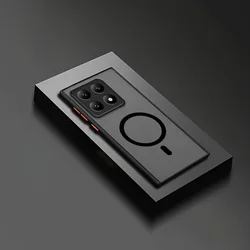 Sleek Matte Magnetic Suction Shockproof Phone Case - Xiaomi 14 Pro (Black)