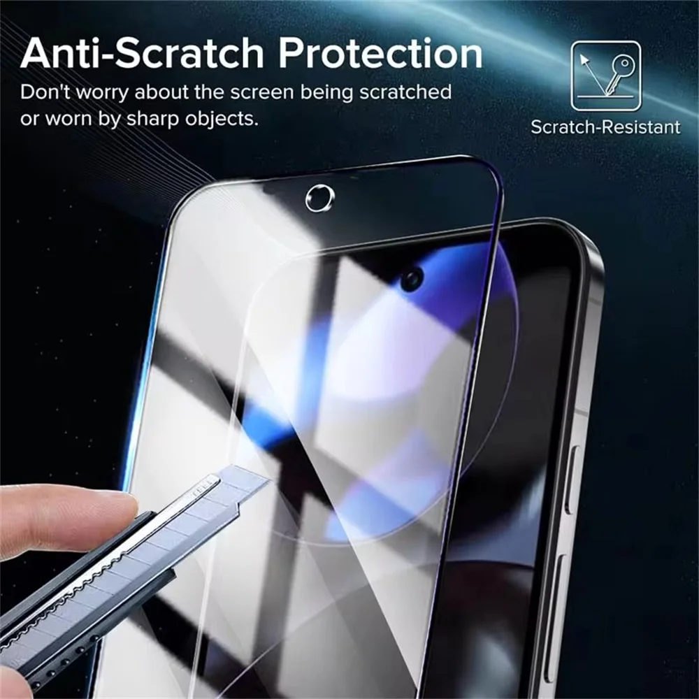 Premium 5-Pack Clear Tempered Glass Screen Protector Film Cover