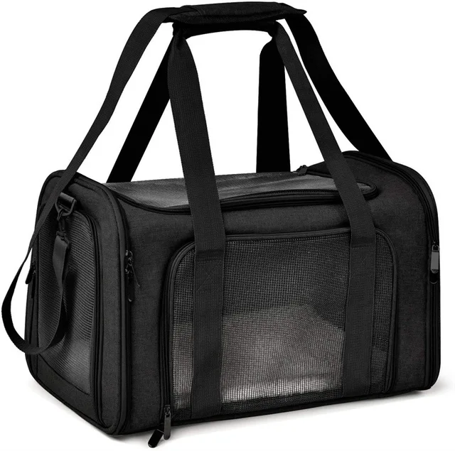 Cat Bag Large Capacity Outing Handbag Portable Bag cannot be expanded Pet Bag Crossbody Breathable Cat Cage Dog Backpack 2