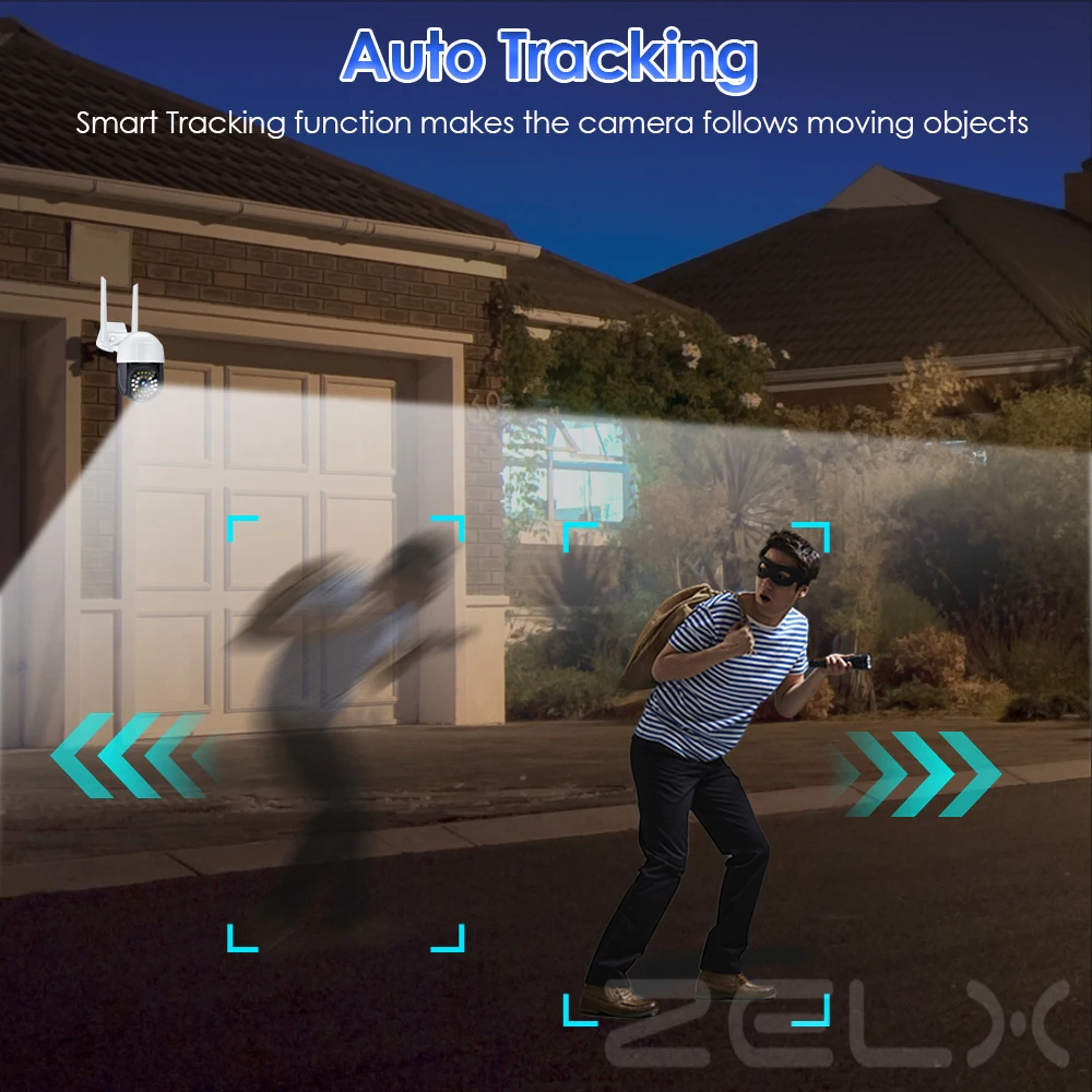 IP Camera Surveillance Camera WiFi IP Camera 4K 8MP Outdoor Speed Dome Auto Tracking PTZ Cam