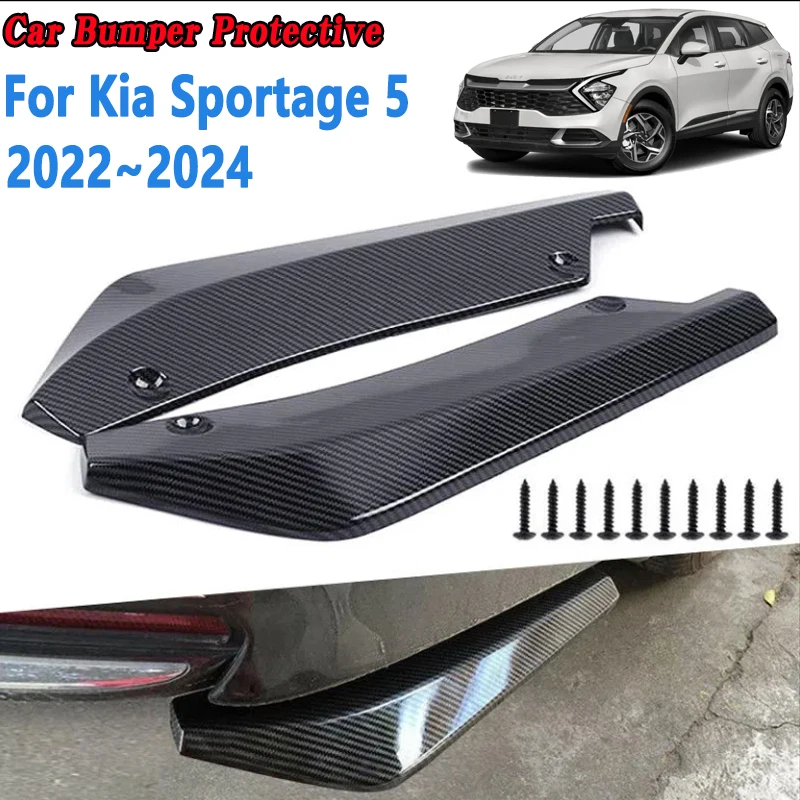 Car Rear Bumper For Kia Sportage NQ5 2022 2023 2024 Corner Protector Diffuser Splitter Scratch