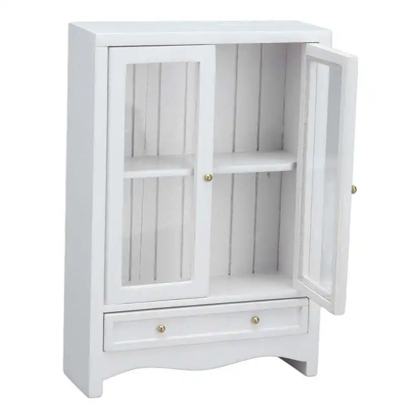 

Dollhouse Bookshelf European Style Dollhouse Cabinet for Room Box for House Model