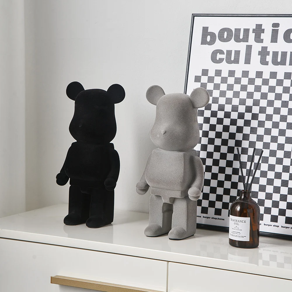 

Home Decor Unique Bearbrick Statue Bear Violence Living Sculptures Room Desk Accessories Figurines for Interior Decor Statuette