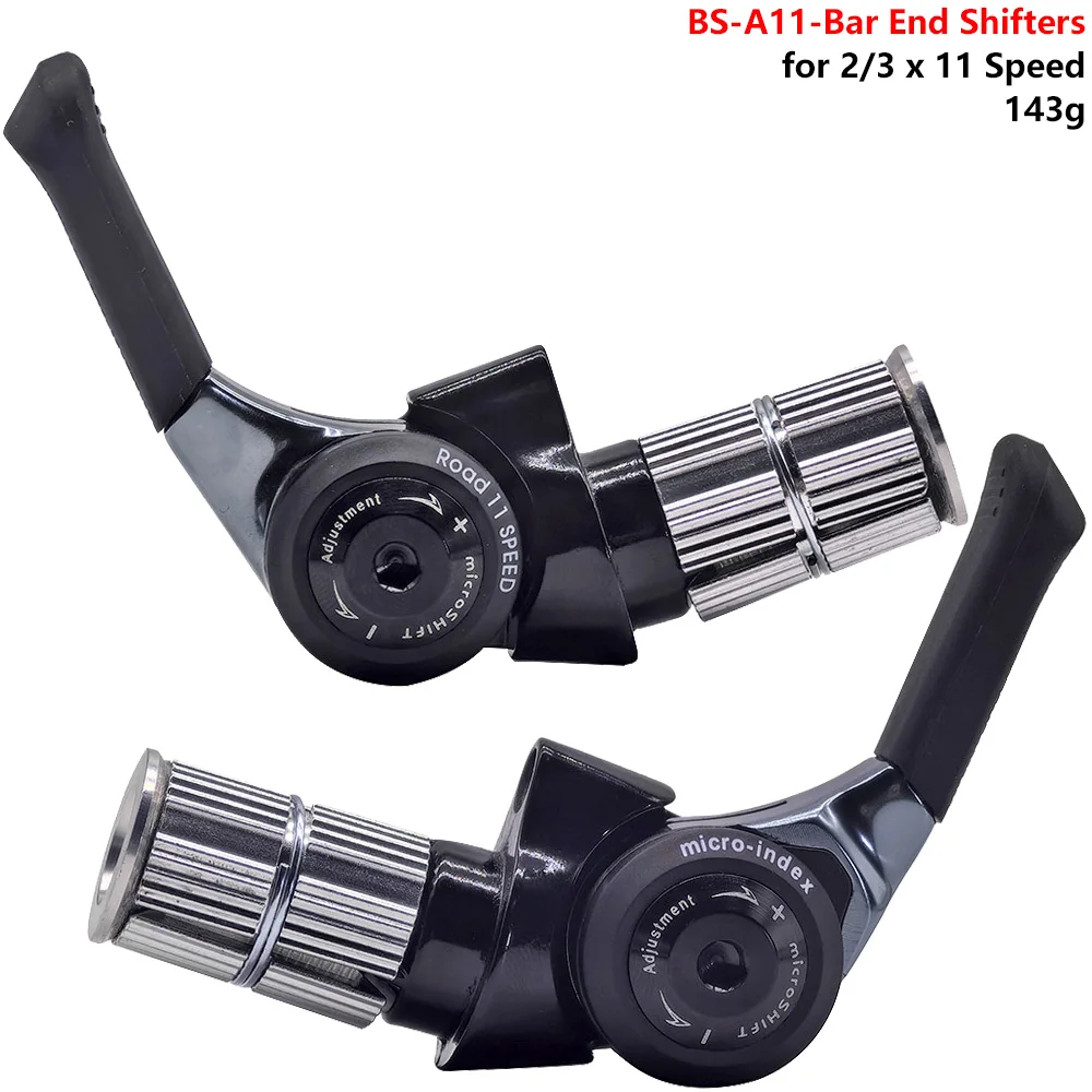 A pair microSHIFT TT Bar End Road Bike Shifter 9/10/11 Speed