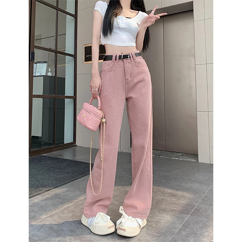 Casual Pink Jeans Woman High Waist Loose Denim Harem Pants Mujer Chic Jeans  For Women jeans femme - AliExpress