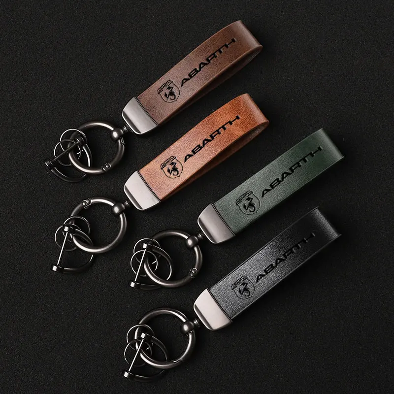 Abarth Portachiavi In Vera Pelle Portachiavi Per Auto Gioielli Regalo Personalizzato Per Fiat Abarth 595 Abarth 500 Abarth 124 Spider Car