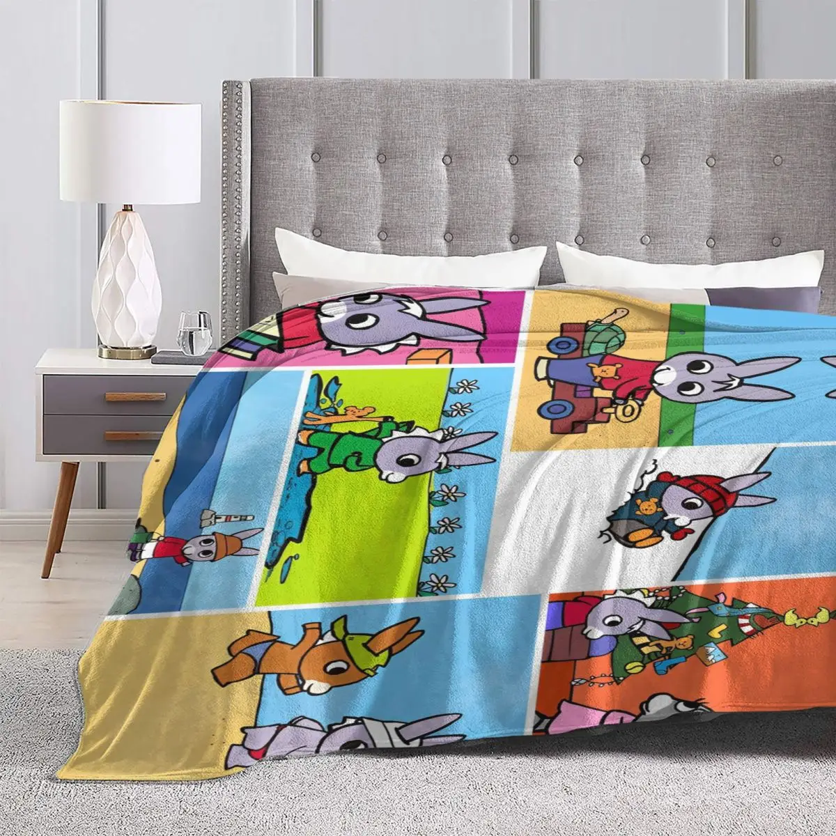 TROTRO Anime Comic Flannel Blanket Cartoon Character Soft Warm Throw Blanket for Couch Chair Picnic Bedspread Sofa Bed Cover 4