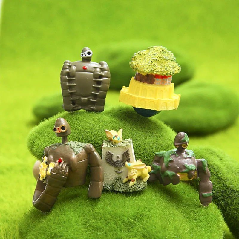 

Cartoon Castle In The Sky Laputa Robot Mini Figures Landscape Miniature Figurine Fairy Garden Decoration Kids Toys Small Gifts