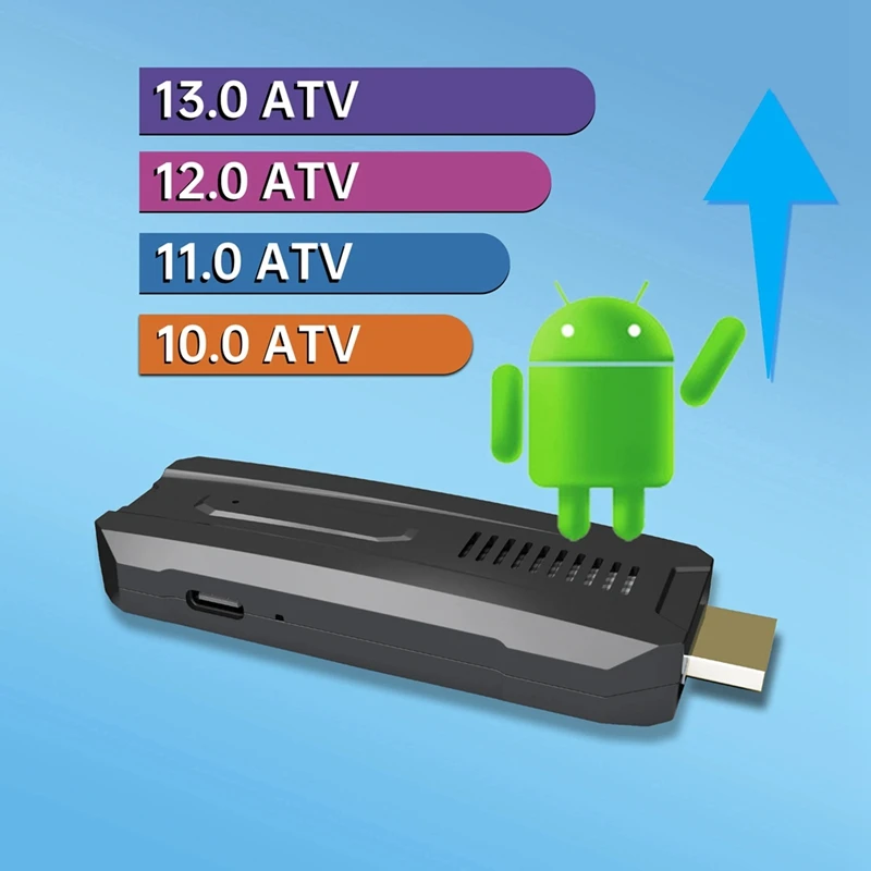 음성 어시스턴트 스마트 TV 스틱, 안드로이드 13, RK3528, 4K, 8K, HDR, WIFI6, 2GB + 16GB 호환 미디어, BT5.0, 블랙 ABS, 1 세트