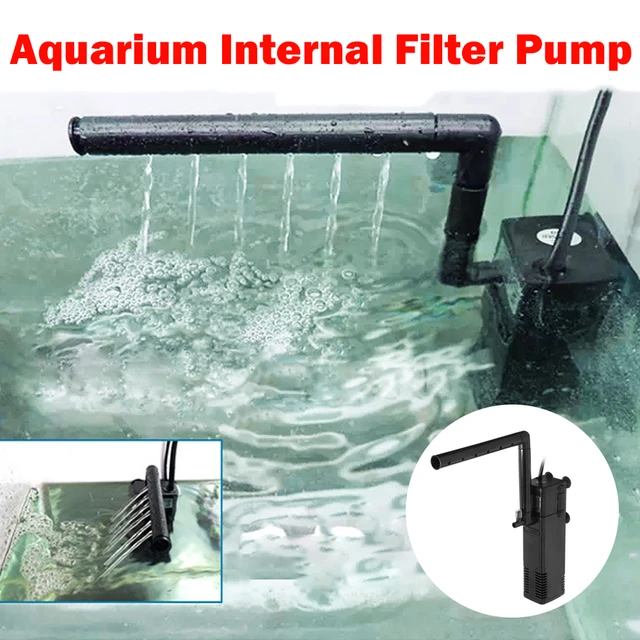 Filtro de tortuga de acuario Filtro de nivel de agua bajo flujo de cascada  Filtro sumergible Bomba limpia para tanque de peces de tortuga (600L/H)