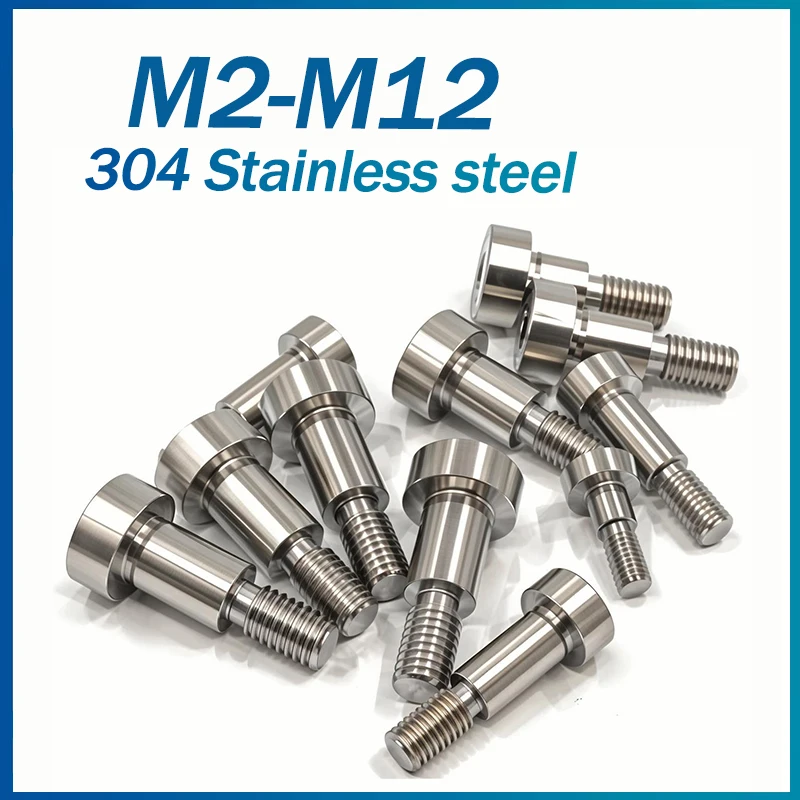 M2 M2.5 M3 M4 M5 M6 M8 M10 304 Stainless Steel Hex Socket Cap Head Roller Bearing Shoulder Screw Allen Bolt