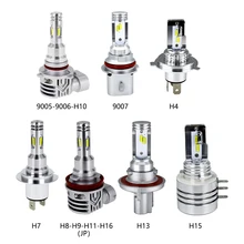 

1Pair H4 H7 H10 H8 H11 9005 9006 Car LED Headlight Bulb 12-24V 6000K White 1800LM 4-Sided Light Bulb Fog Light Headlamp
